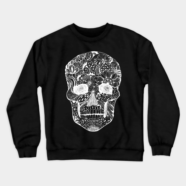 Floral skull Crewneck Sweatshirt by katerinamk